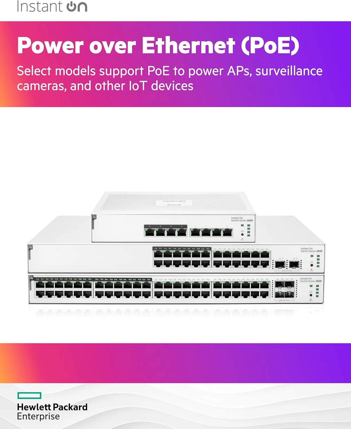 HPE Networking Instant On Switch Series 1830 Smart-Managed Layer 2 Gigabit Ethernet Switch