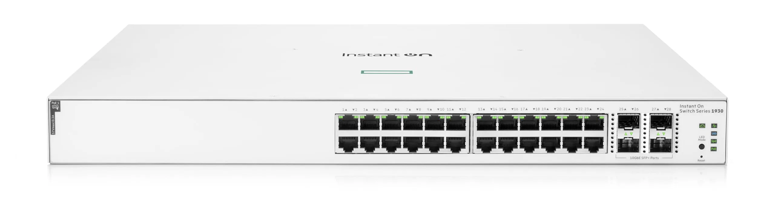 HPE Networking Instant On Switch Series 1930 24-Port Gb Smart-Managed Layer 2+ Ethernet Switch with PoE | 24x 1G | 4X SFP+ | 24x CL4 PoE 370W | US Cord (JL684B#ABA)