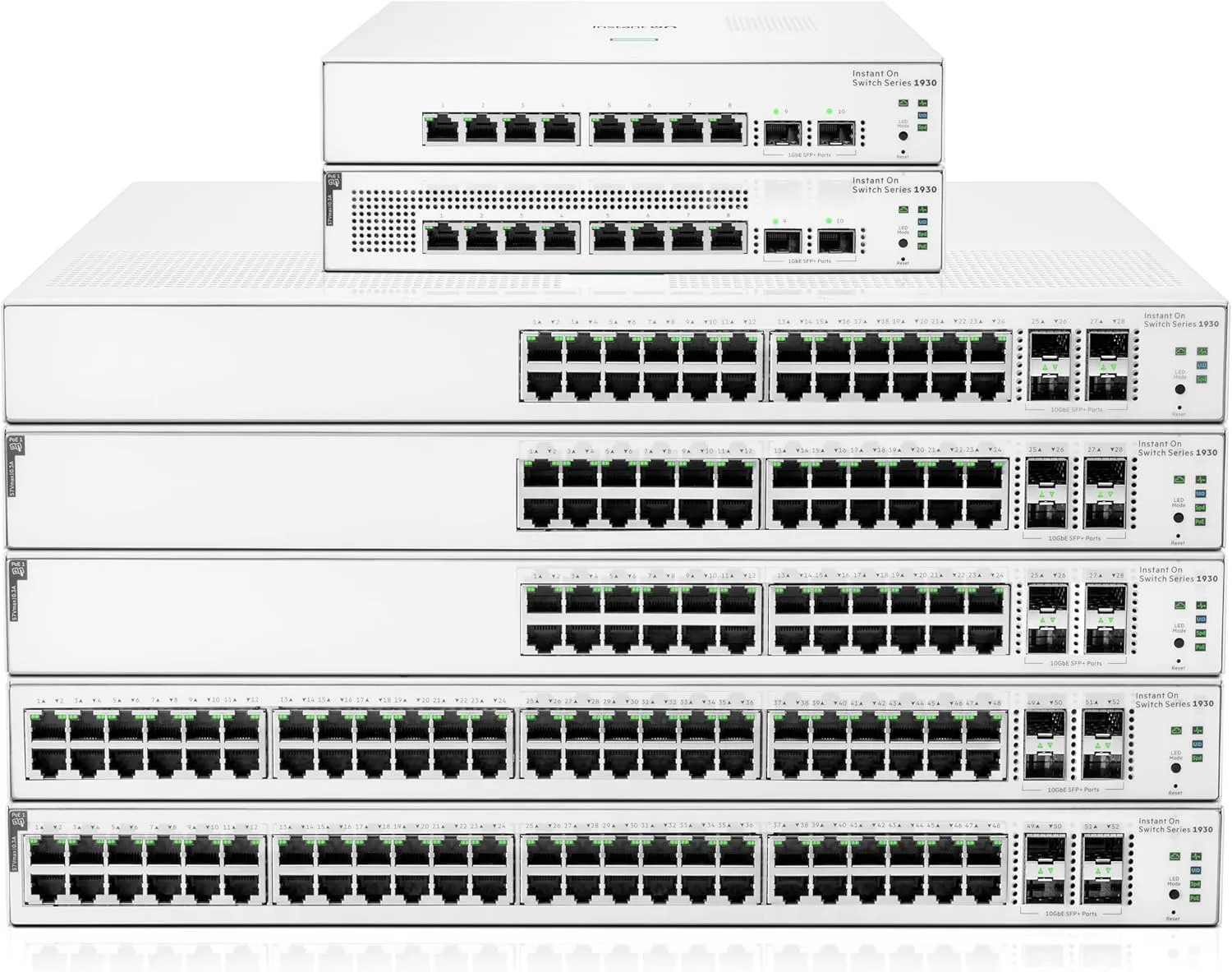 HPE Networking Instant On Switch Series 1930 24-Port Gb Smart-Managed Layer 2+ Ethernet Switch with PoE | 24x 1G | 4X SFP+ | 24x CL4 PoE 195W | US Cord (JL683B#ABA)