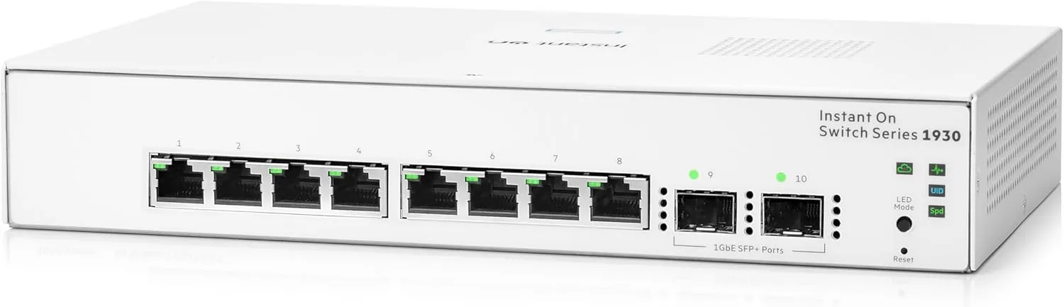 HPE Networking Instant On 1930 8-Port Gb Smart-Managed Layer 2+ Ethernet Switch (JL680A#ABA)
