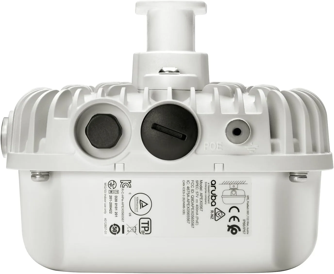 HPE AP-565 802.11ax 1.73 Gbit/s Wireless Access Point - 2.40 GHz, 5 GHz - 1xRJ45 - Gigabit Ethernet - R4W44A
