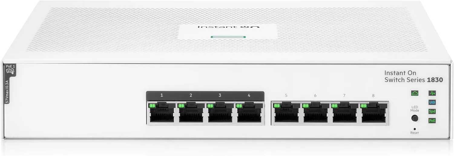 HPE Networking Instant On Switch Series 1830 Smart-Managed Layer 2 Gigabit Ethernet Switch