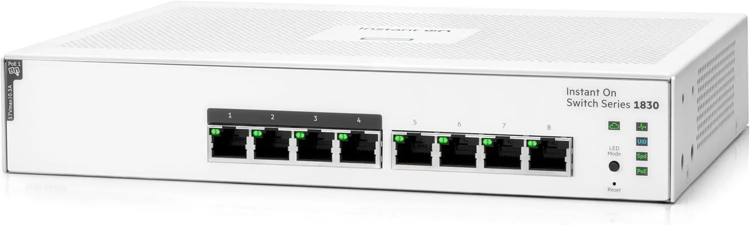 HPE Networking Instant On Switch Series 1830 Smart-Managed Layer 2 Gigabit Ethernet Switch
