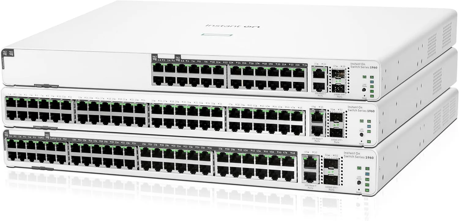 HEWLETT PACKARD ENTERPRISE HPE Networking Instant On Switch Series 1960 Smart-Managed Layer 2+ Ethernet Switch