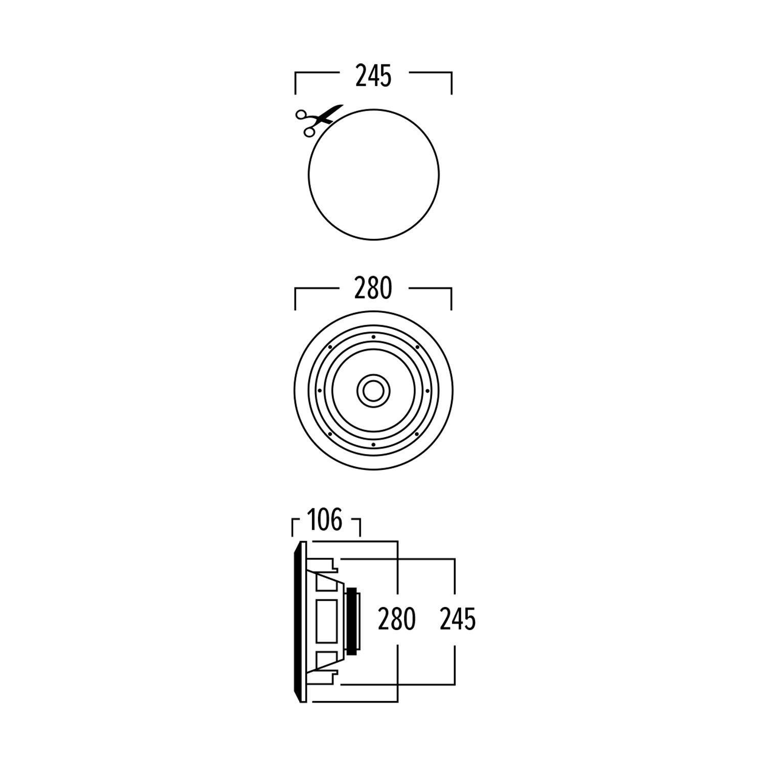 Artsound HPRO820 8inch Ceiling Speaker