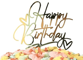 Happy Birthday Acrylic Topper Happy Birthday Acrylic Topper
