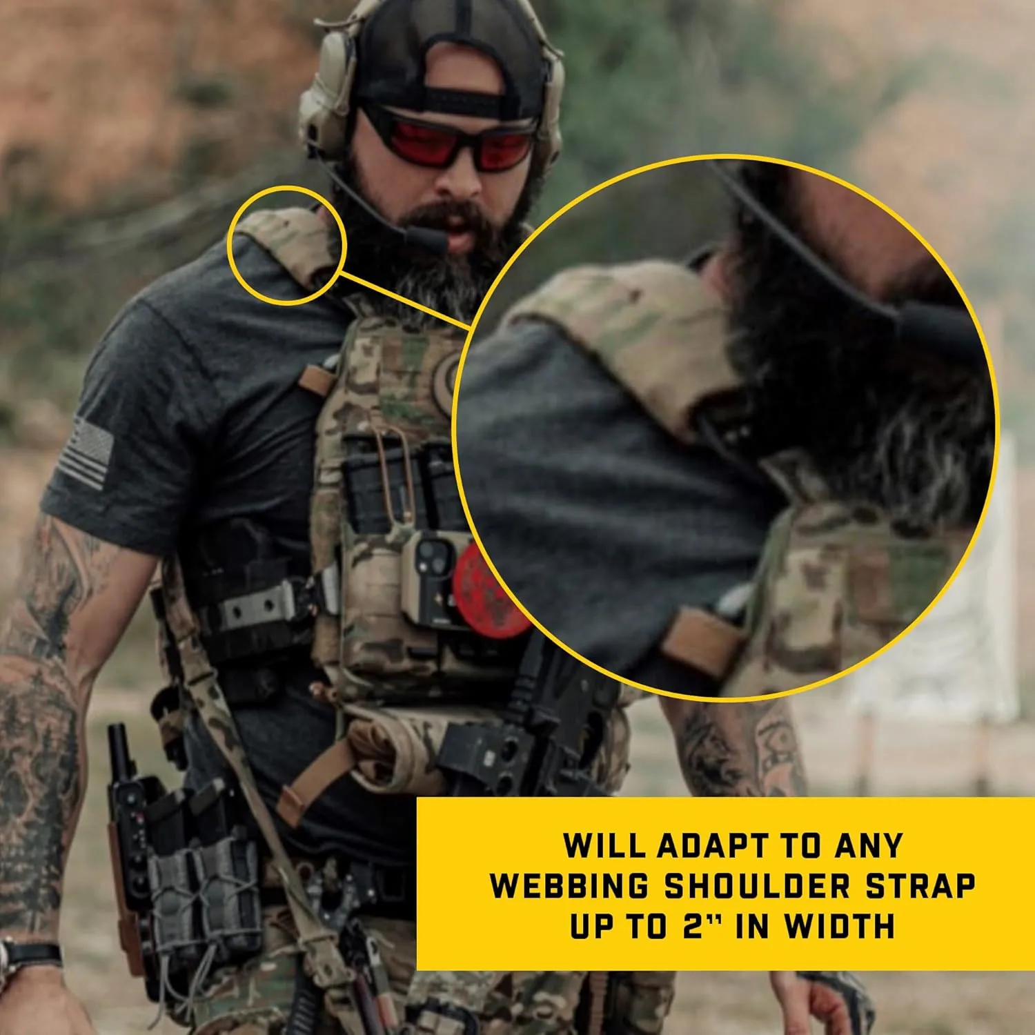 High Speed Gear Adjustable Shoulder Pads for Plate Carriers and Chest Rigs