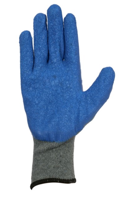 Latex coated gloves grey & blue Vaultex