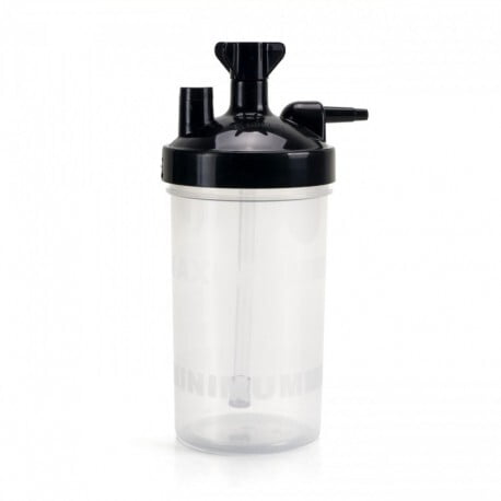 Vaso humidificador borboteador desechable de 6 lpm, caja con 50 piezas