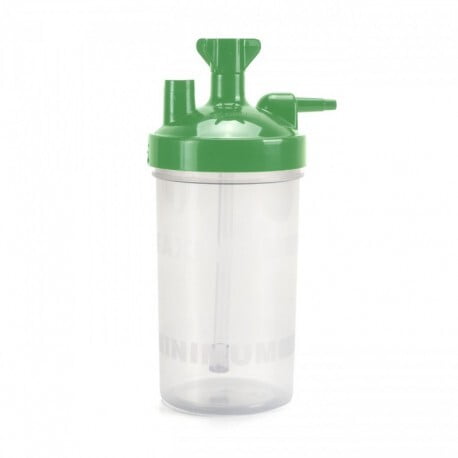 Vaso humidificador borboteador desechable de 6 lpm, caja con 50 piezas