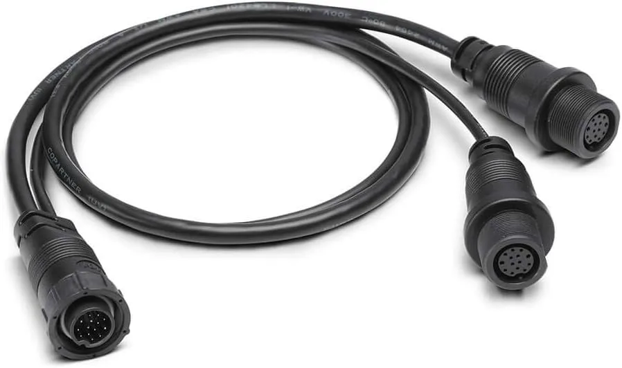 Humminbird 14 M ID SIDB Y Splitter Cable, SOLIX/APEX Side Imaging & 2D