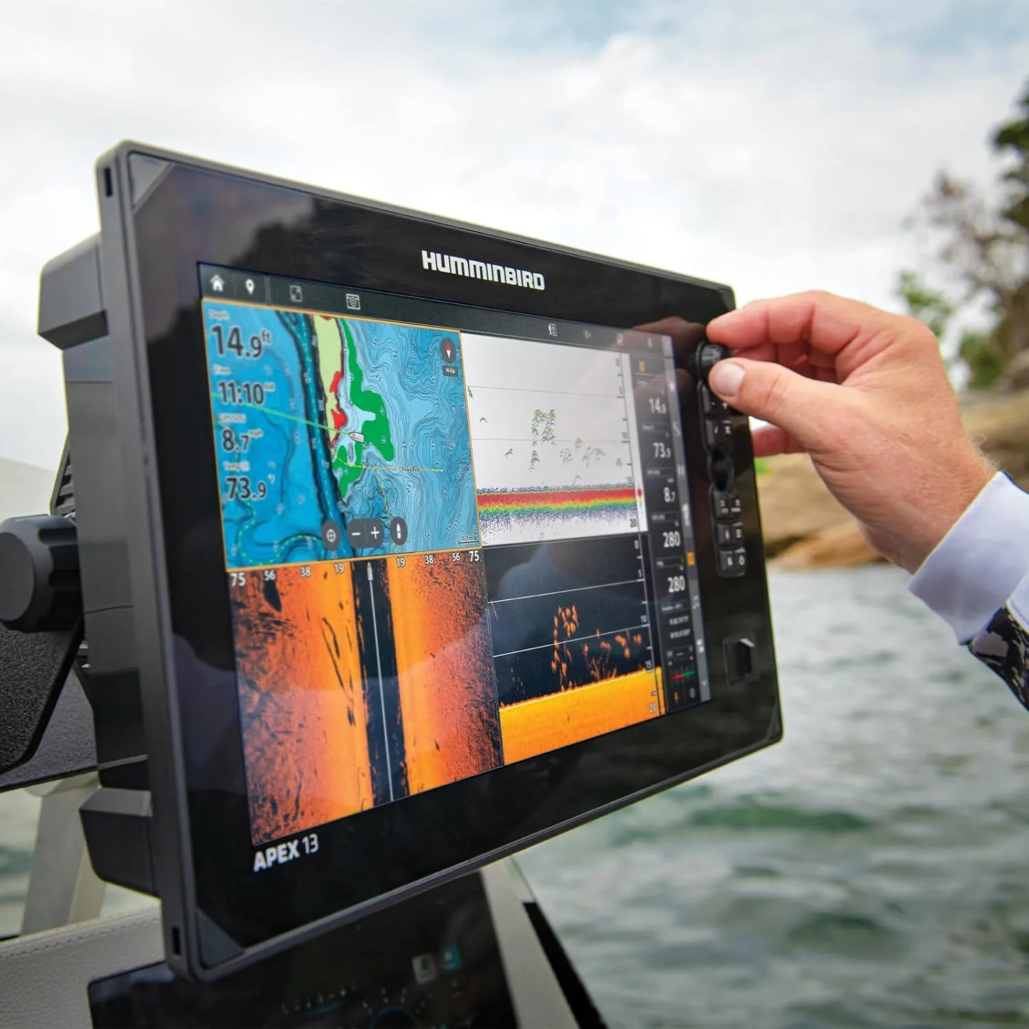 Humminbird APEX VX Series GPS Fish Finder & Chartplotter with LakeMaster and CoastMaster VX Maps