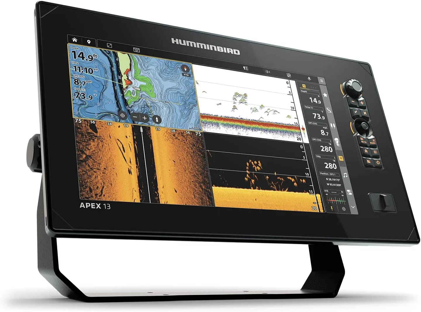 Humminbird APEX VX Series GPS Fish Finder & Chartplotter with LakeMaster and CoastMaster VX Maps