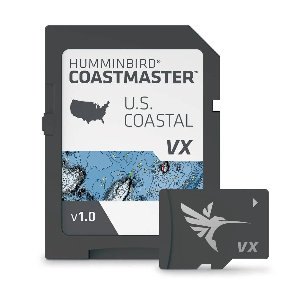 Humminbird CoastMaster U.S. Coastal V1 Map SD Card for Fish Finders Mapping