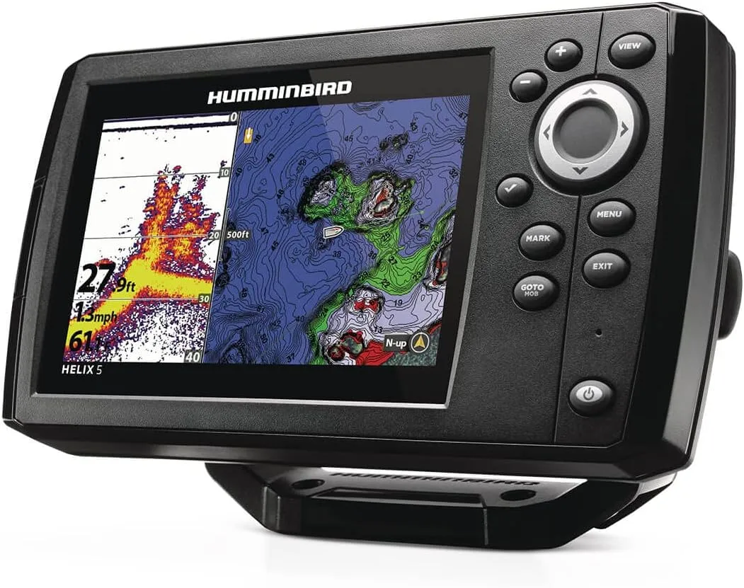 Humminbird Helix 5 G3 GPS Fish Finder with Transducer, Dual Spectrum Chirp Sonar, Portable Carrying Case
