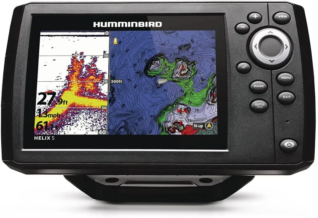Humminbird Helix 5 G3 GPS Fish Finder with Transducer, Dual Spectrum Chirp Sonar, Portable Carrying Case