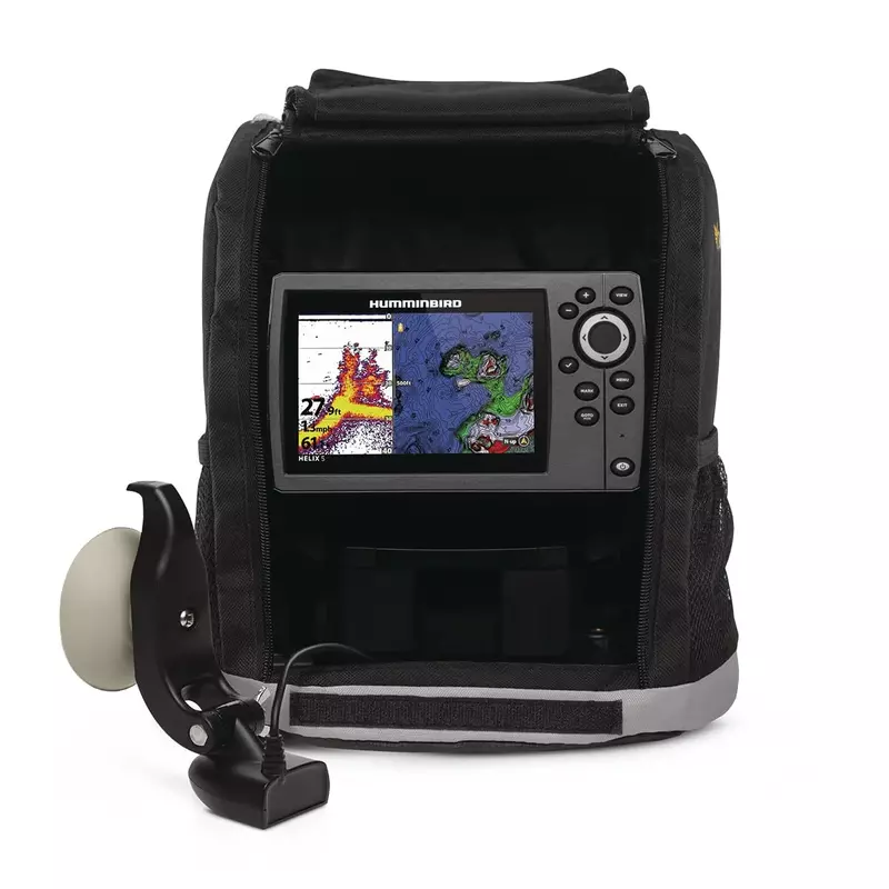 Humminbird Helix 5 G3 GPS Fish Finder with Transducer, Dual Spectrum Chirp Sonar, Portable Carrying Case