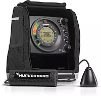 Humminbird ICE 55 Flasher Ice Fishing Fish Finder with Transducer, 6-Color Fiber Optic Flasher Display