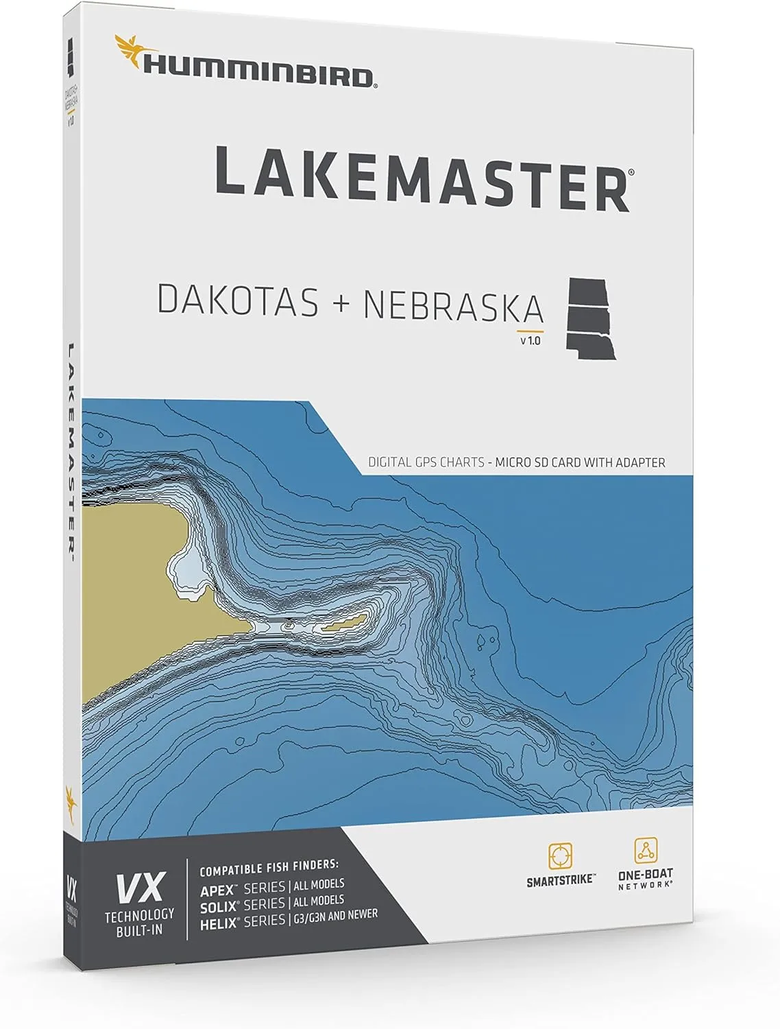 Humminbird 601001-1 LakeMaster - Dakotas + Nebraska V1