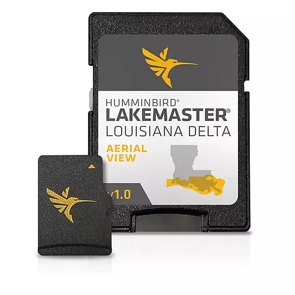 Humminbird LakeMaster Louisiana Delta Aerial View V1 (Legacy) Map SD Card for Fish Finders