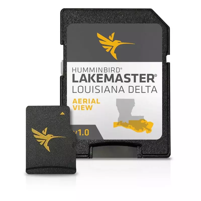 Humminbird LakeMaster Louisiana Delta Aerial View V1 (Legacy) Map SD Card for Fish Finders