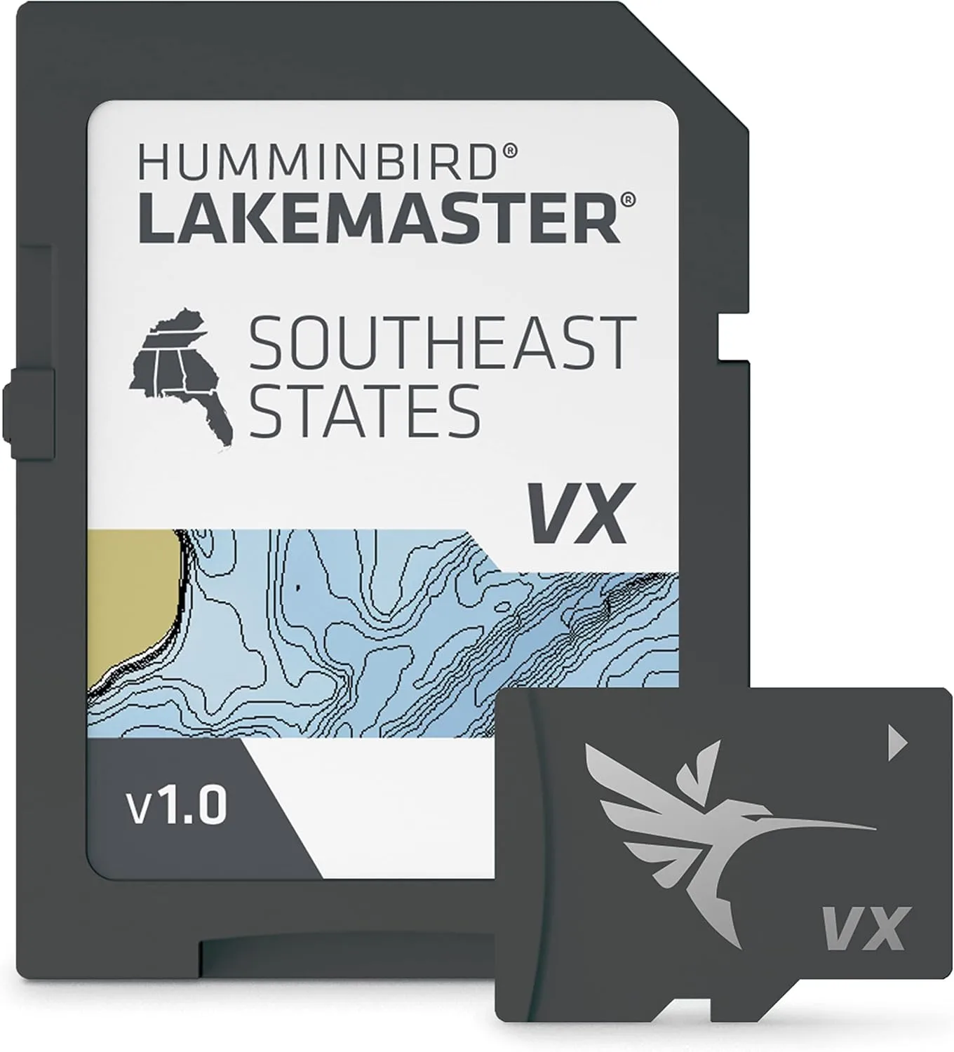 Humminbird LakeMaster Southeast States V1 Map SD Card for Fish Finders