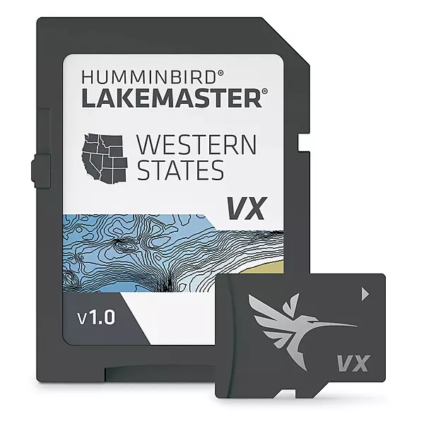 Humminbird LakeMaster Western States V1 Map SD Card for Fish Finders