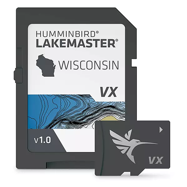 Humminbird LakeMaster Wisconsin V1 Map SD Card for Fish Finders