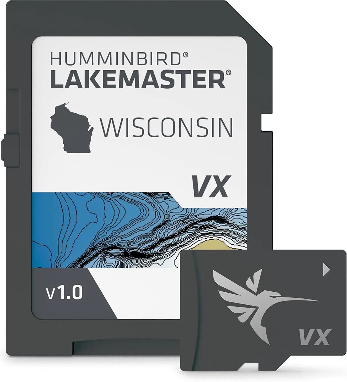 Humminbird LakeMaster Wisconsin V1 Map SD Card for Fish Finders