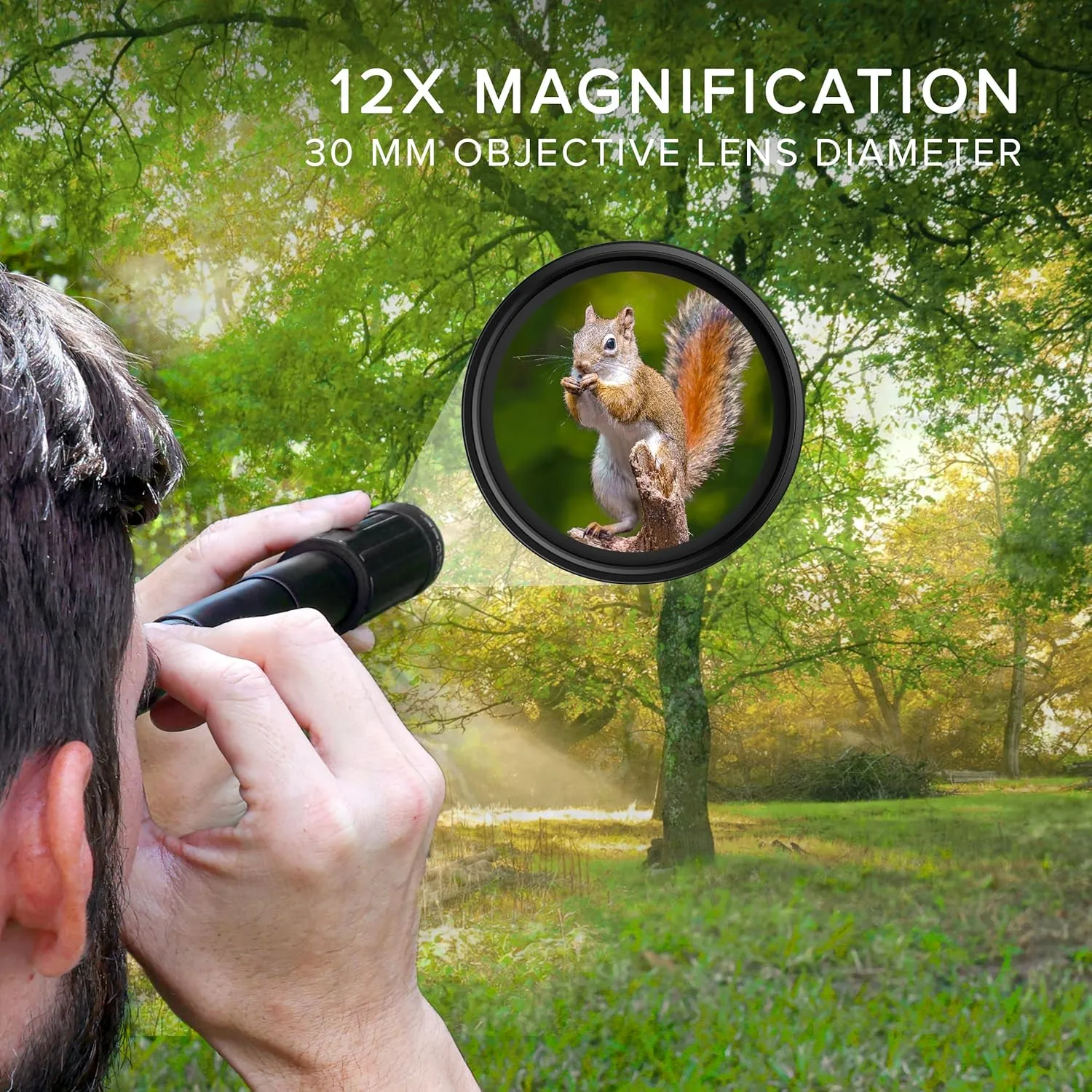 Humvee Monocular Telescope, for Men, Camping, for Hunting, Fishing, Cruises, Hiking, Military Gear, Great Tactical Gear