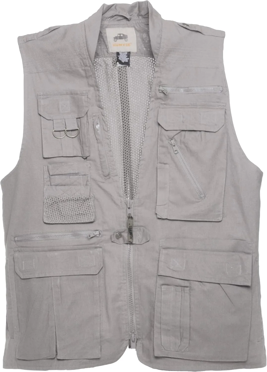 CAMPCO Humvee Utility Safari Vest - 100% Cotton Tactical Travel Vest