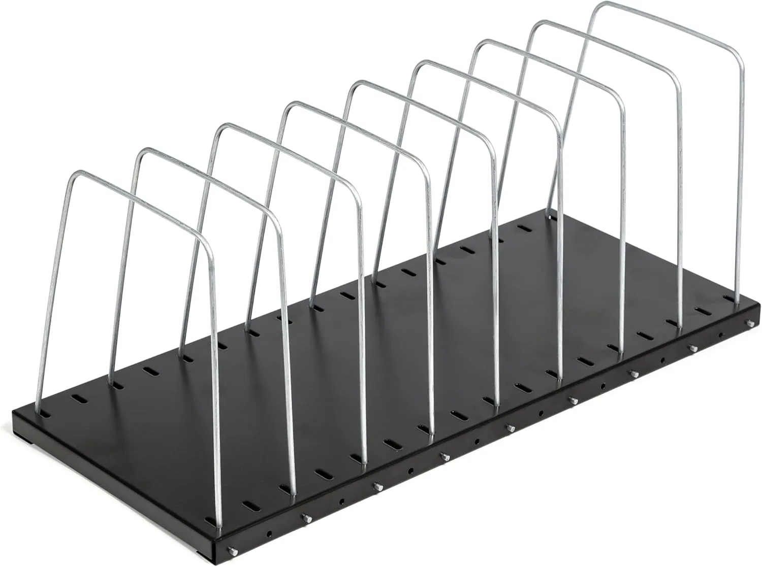 Huron Steel Wire Adjustable Vertical 8-Slot Desk File Organizer 8" x 18.25" x 7.5"