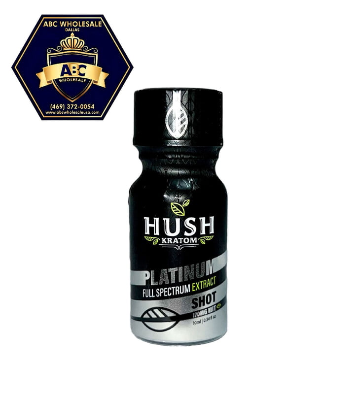 HUSH KRATOM PLATINUM SHOTS 12CT
