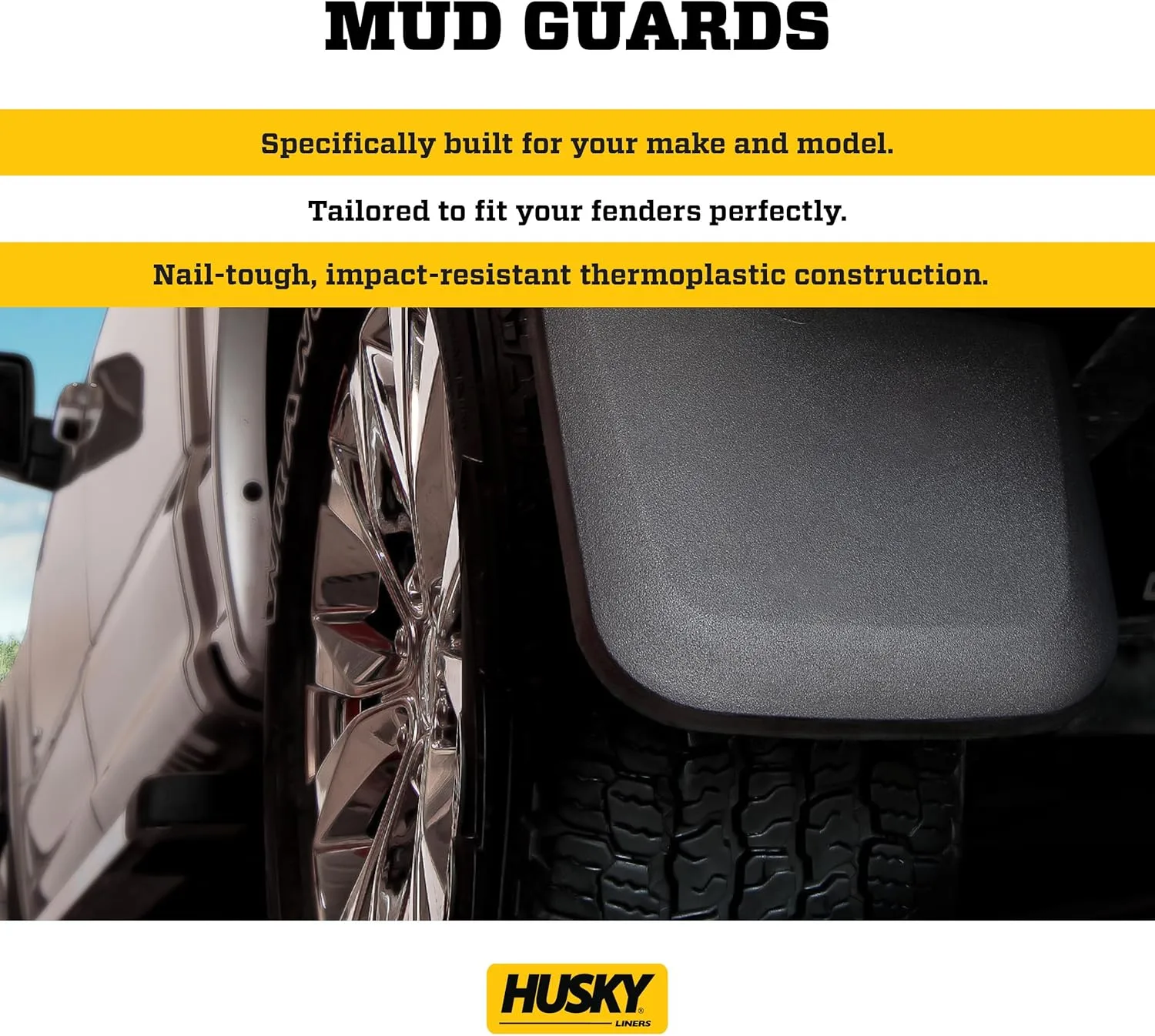 HUSKY LINERS Mud Guards (Vehicle-Specific) for 2007-2013 Silverado & 2007-2014 Sierra