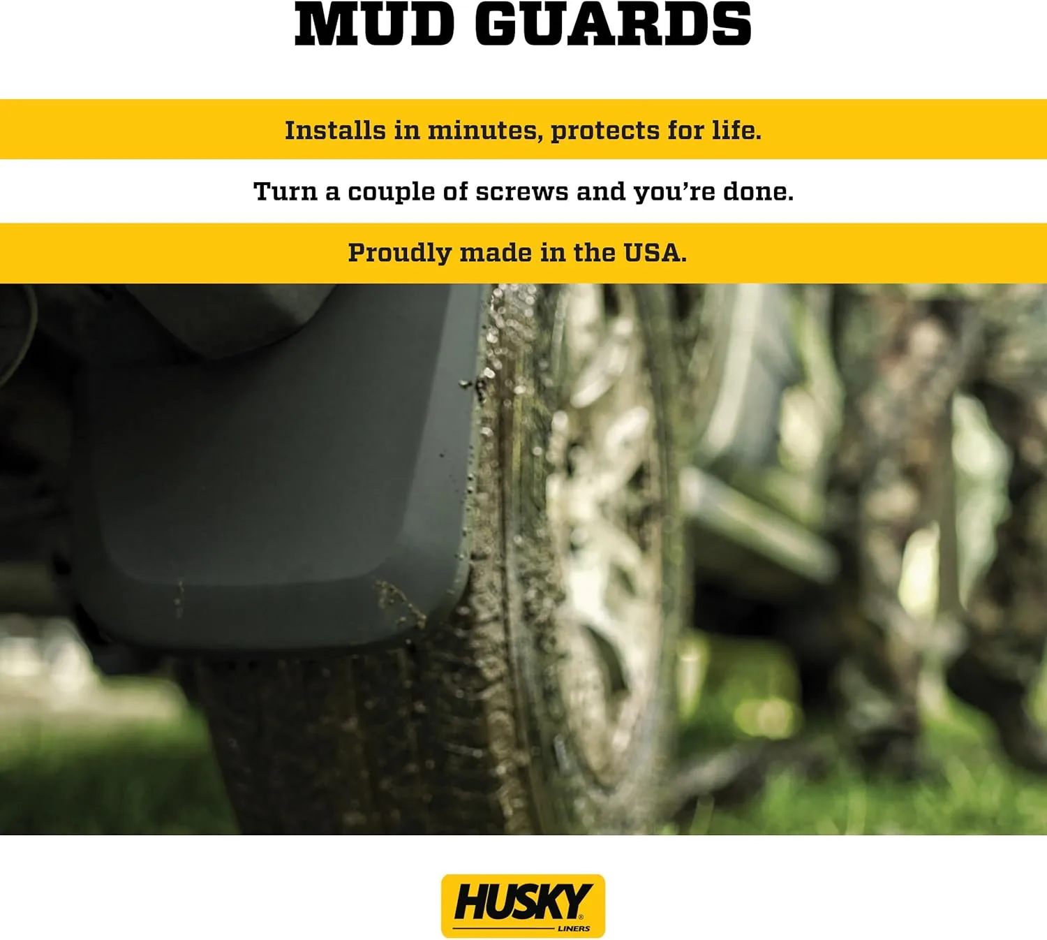 HUSKY LINERS Mud Guards (Vehicle-Specific) for 2007-2013 Silverado & 2007-2014 Sierra