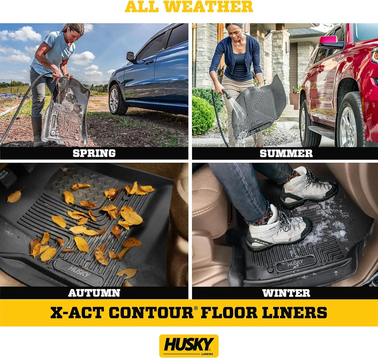 Husky Liners X-act Contour Floor Liners - Fits 2019-2024 Kia Forte