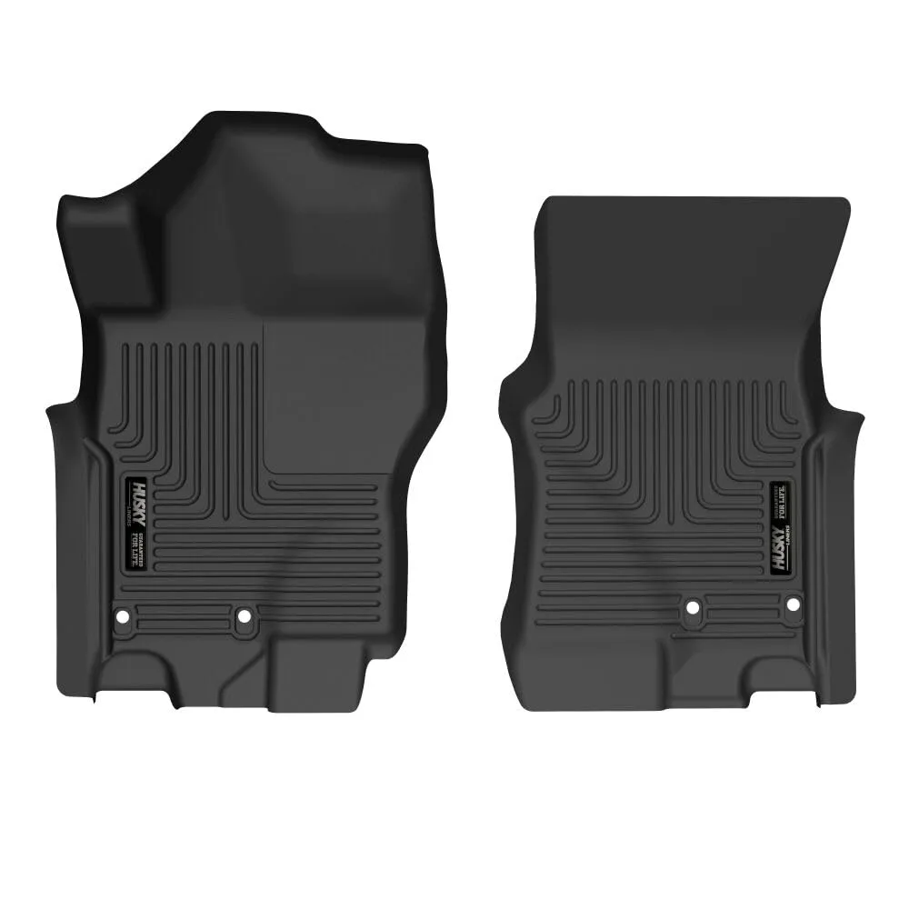 Husky Liners X-act Contour Floor Mats | Fits 2022-2026 Nissan Frontier, Crew CAB ONLY & King CAB ONLY | Front Row, 2-pc Black - 51901