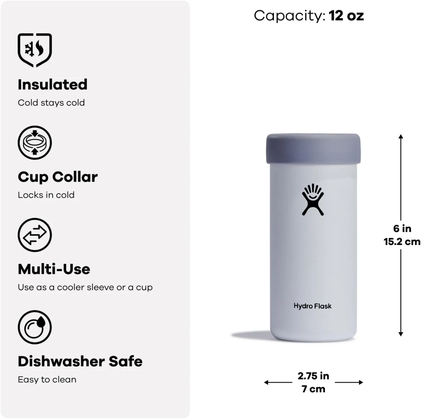 Hydro Flask 12 oz Cooler Cup – Insulated Can and Bottle Cooler and Cup