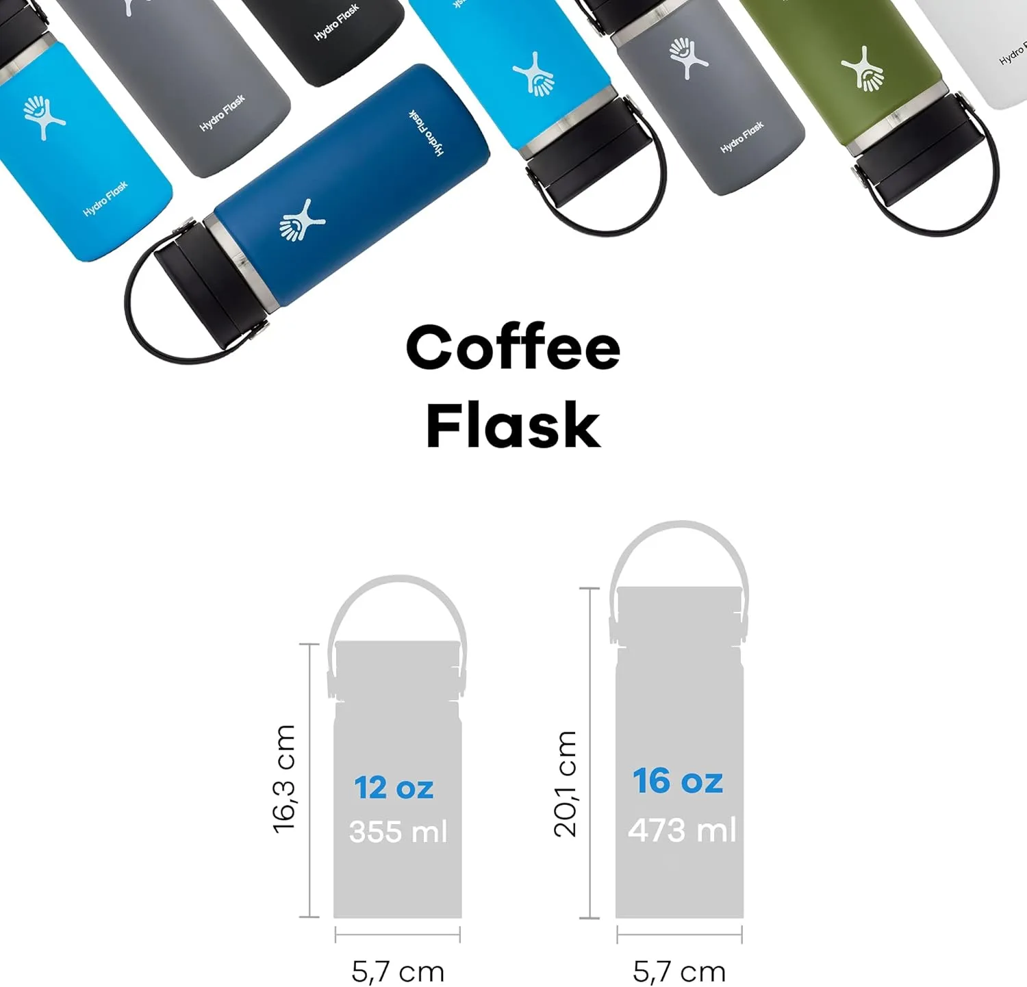 HYDRO FLASK Wide Mouth Insulated Bottle with Flex Sip Lid