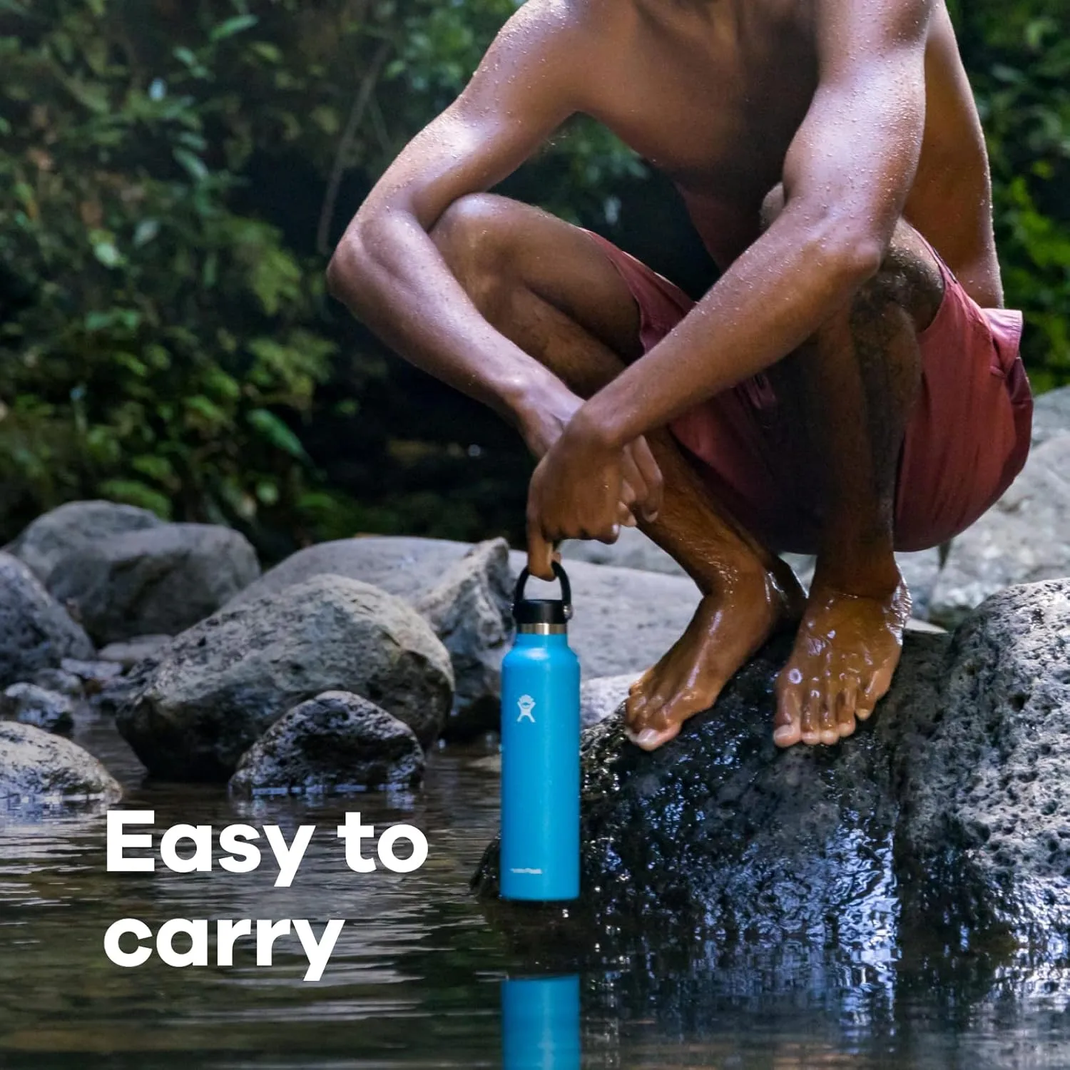 HYDRO FLASK Standard Mouth Insulated Stainless Steel Water Bottle with Flex Cap