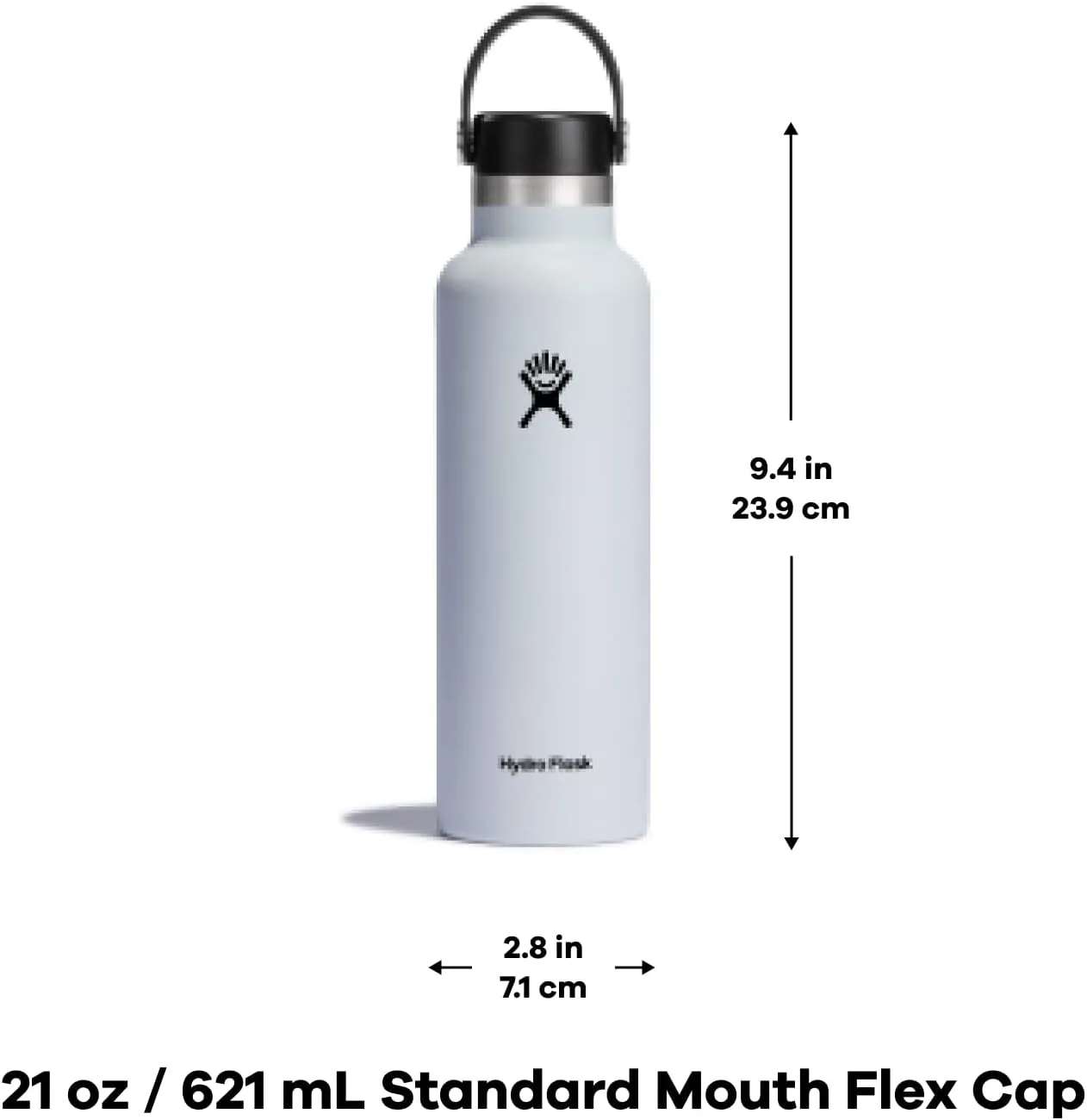 HYDRO FLASK Standard Mouth Insulated Stainless Steel Water Bottle with Flex Cap