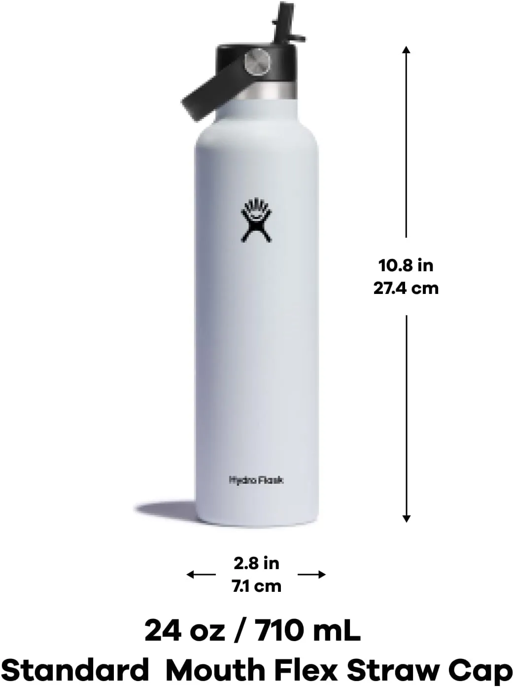 Hydro Flask Insulated Stainless Steel Water Bottle with Flex Straw Cap