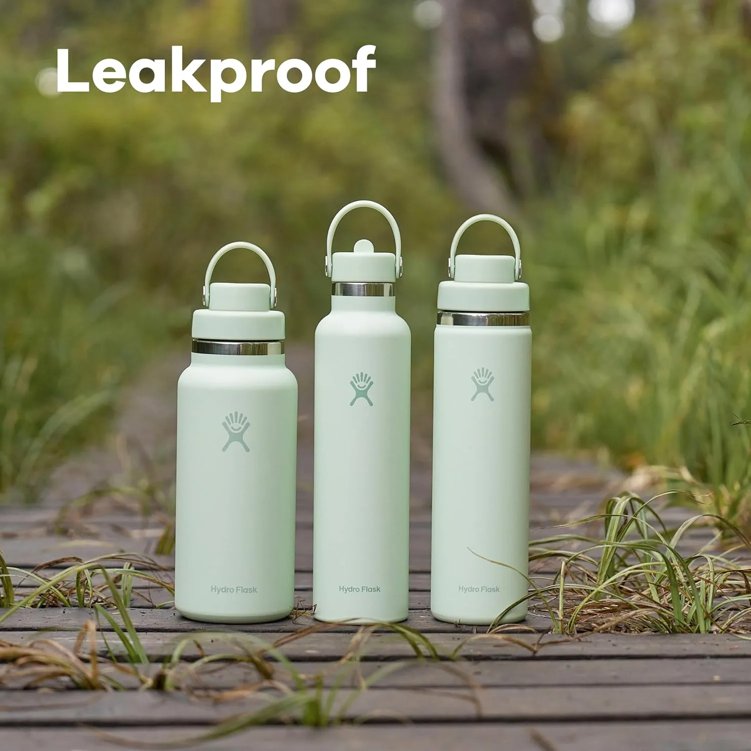 HYDRO FLASK Wide Mouth Insulated Stainless Steel Water Bottle with Flex Chug Cap