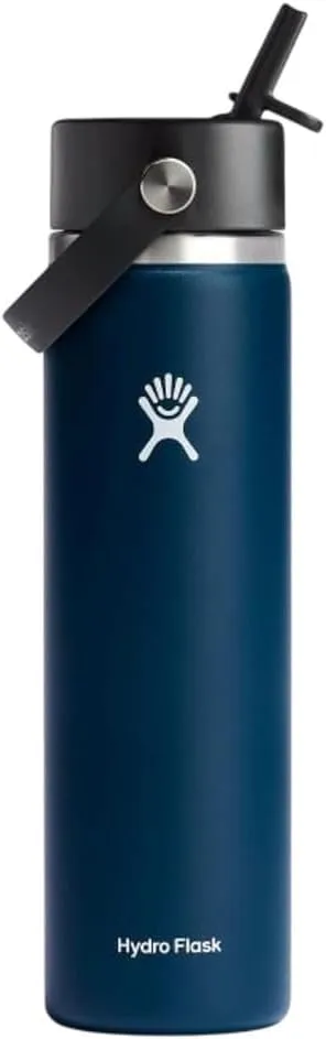Hydro Flask Wide Mouth Flex Straw Cap Bottle - Insulated Stainless Steel