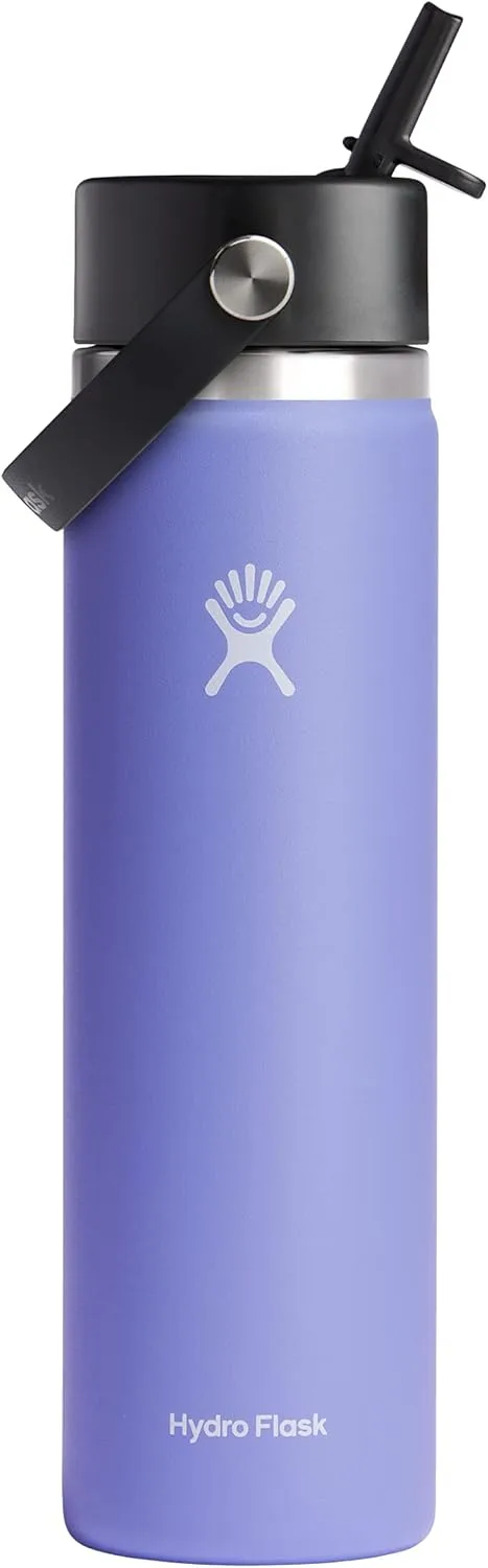 Hydro Flask Wide Mouth Flex Straw Cap Bottle - Insulated Stainless Steel