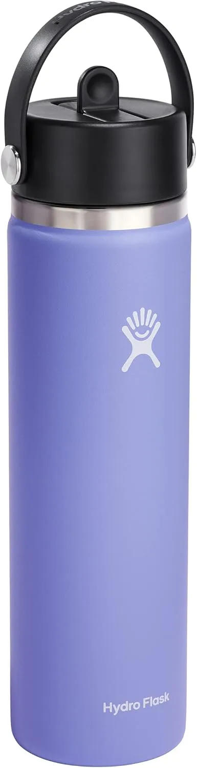 Hydro Flask Wide Mouth Flex Straw Cap Bottle - Insulated Stainless Steel
