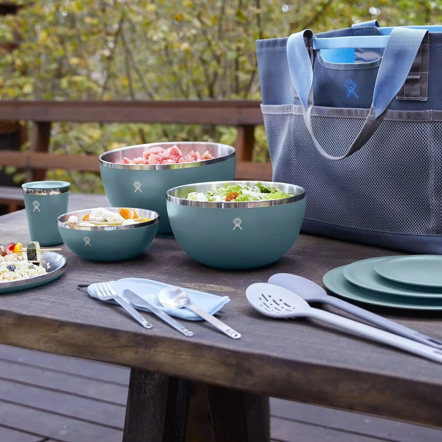 HYDRO FLASK Outdoor Kitchen Bowl - Stainless Steel Dinnerware Reusable Camping Mess Kit