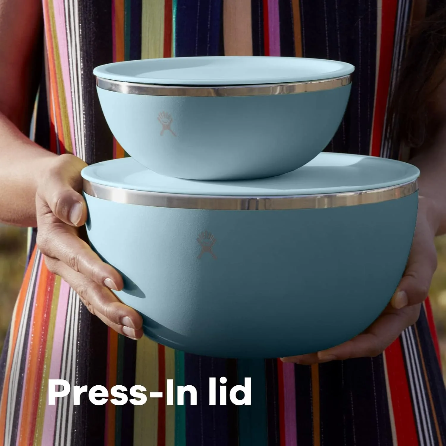 Hydro Flask Outdoor Kitchen Stainless Steel Serving Bowl with Press-in Lid