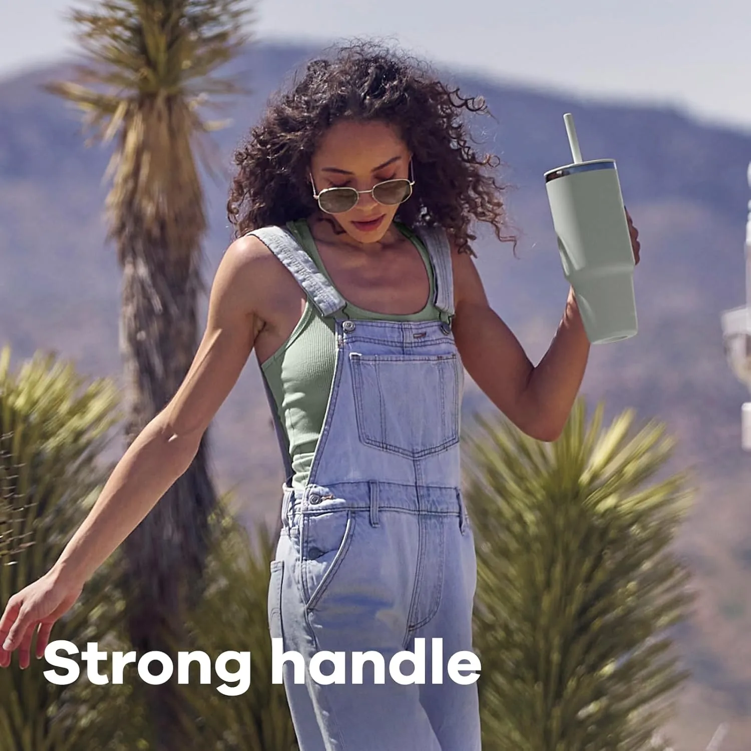 HYDRO FLASK Travel Tumbler with Handle, Lid and Straw - Insulated Stainless Steel