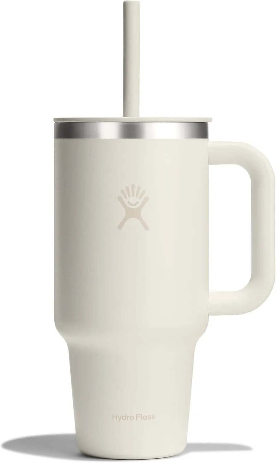 HYDRO FLASK Travel Tumbler with Handle, Lid and Straw - Insulated Stainless Steel